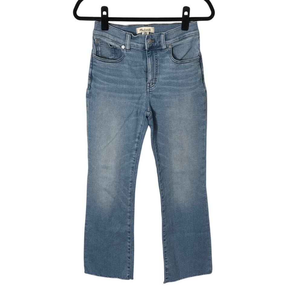Madewell Mid Rise Kick Out‎ Crop Jeans in Condale Wash: Raw Hem Edition Size 26